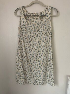 Vintage Old Navy, tank top, blue and green flower shift dress